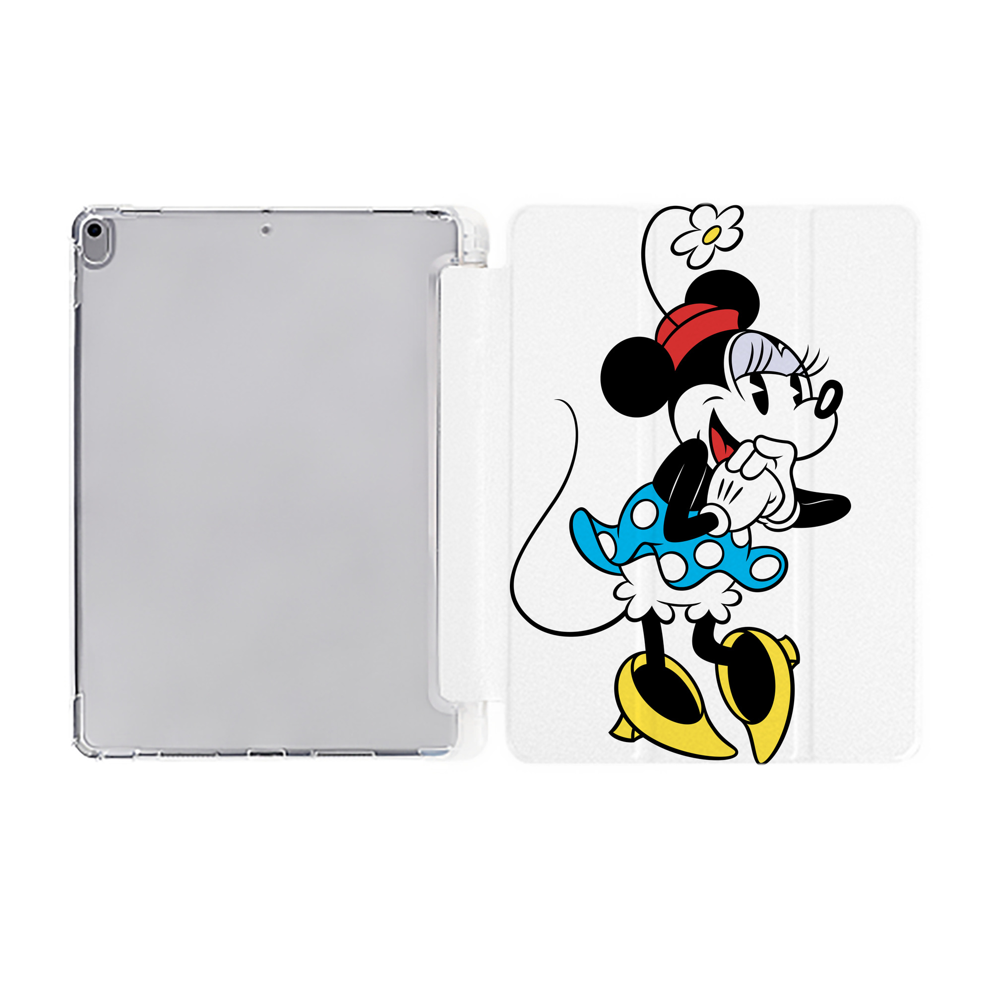 （画像用） ミッキーマウス Mickey Mouse IPad ケース ペン収納付き 三つ折りスタンド PUレザー×シリコン 対応機種9.5/10.5/10.9インチ